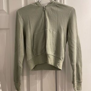 Aritzia TNA waffle zip hoodie